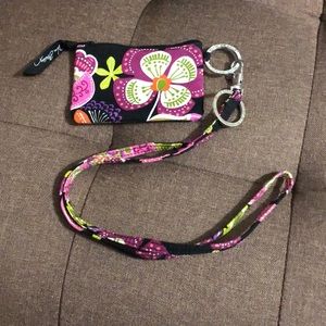 Vera Bradley ID holder and lanyard